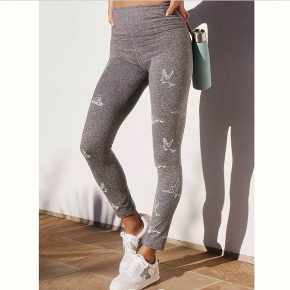 Daily Practice by Anthropologie Nightingale Leggings Bird grey S high waisted - Picture 1 of 7